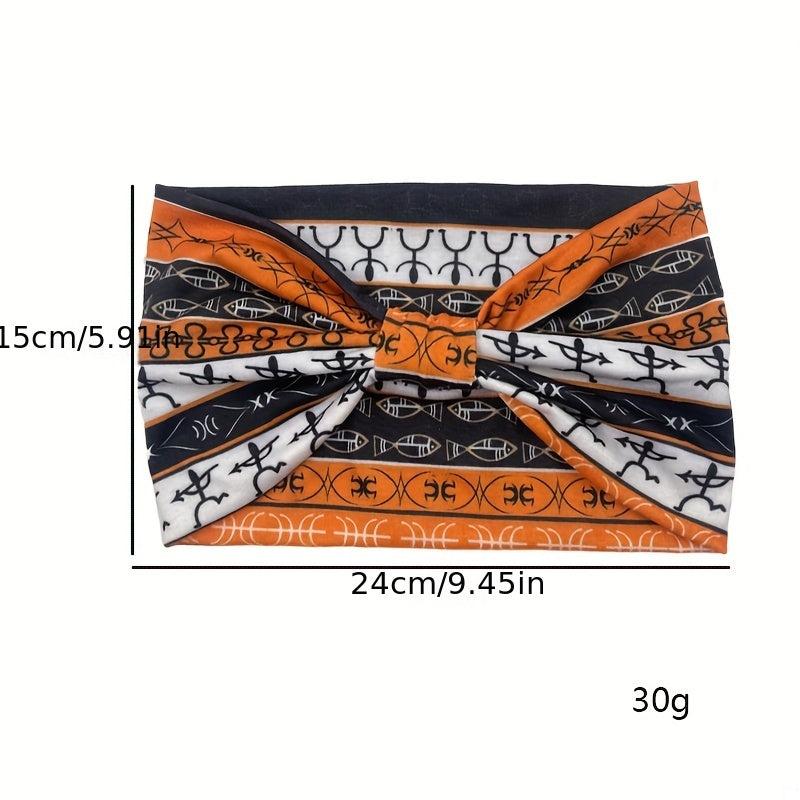 Boho Headband Wide Knot Hair Band Elastic Turban Head Band