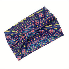 Boho Headband Wide Knot Hair Band Elastic Turban Head Band