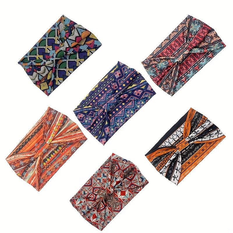 Boho Headband Wide Knot Hair Band Elastic Turban Head Band