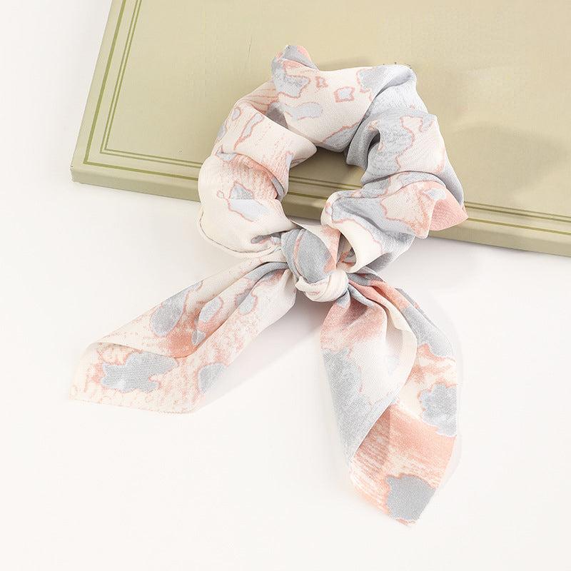 1 Pc Colorful Style Scarf Scrunchies Hair Tie Hair Rope Bow Decor Headdress