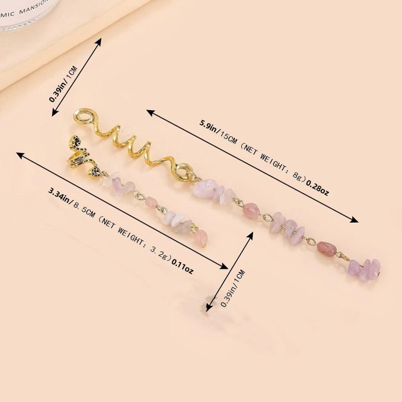 Dreadlocks Turnbuckle Hairpin Tassel Sulfur Stone Street Style