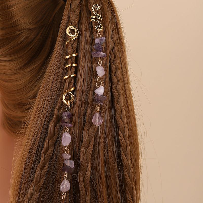 Dreadlocks Turnbuckle Hairpin Tassel Sulfur Stone Street Style
