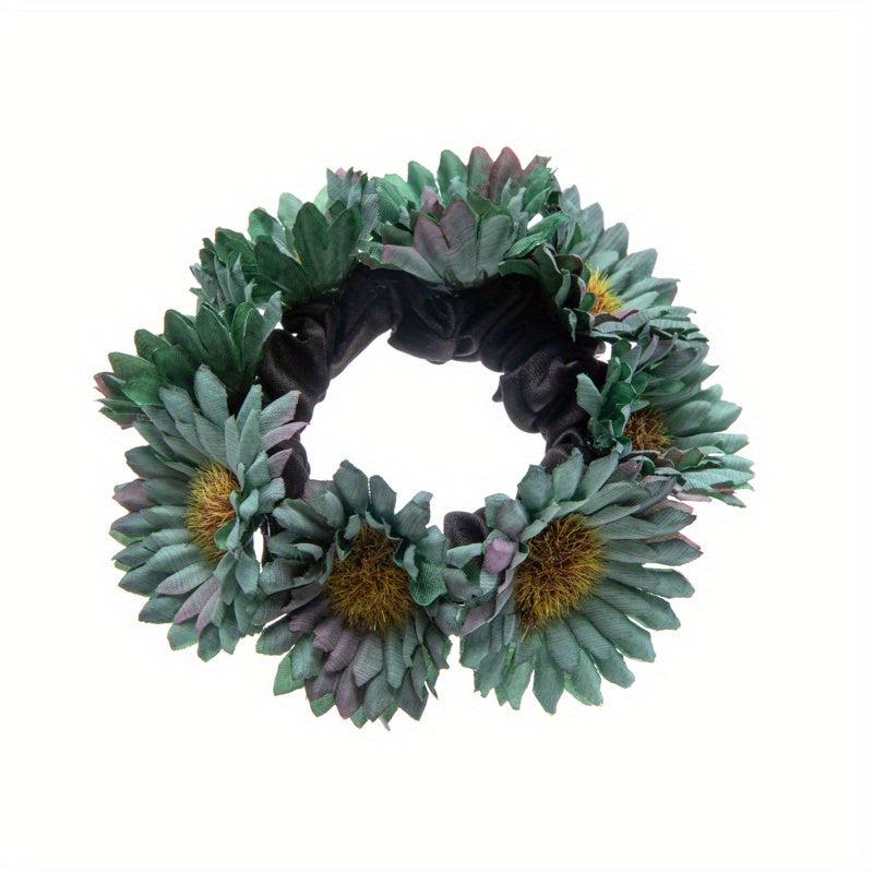 Boho Sunflower Hair Tie Elastic Hair Accessories