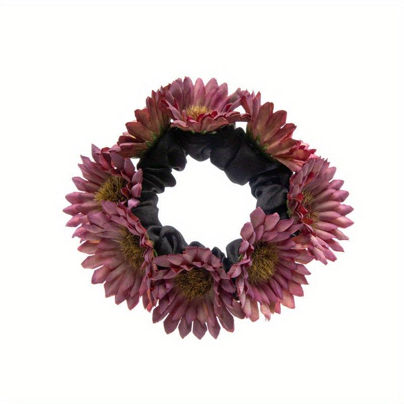 Boho Sunflower Hair Tie Elastic Hair Accessories