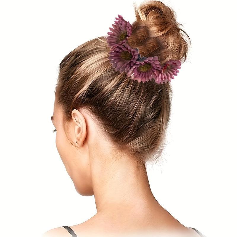 Boho Sunflower Hair Tie Elastic Hair Accessories