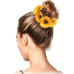Boho Sunflower Hair Tie Elastic Hair Accessories