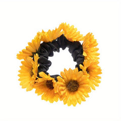 Boho Sunflower Hair Tie Elastic Hair Accessories