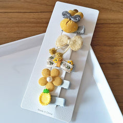 5pcs Cartoon Fruit Animal Flower Hairpin Set For Girls, Baby Bowk Hairpin Clips