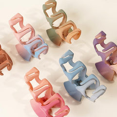 6pcs Wavy Hair Claw Clip Non Slip Grip Hair Jaw Clip For Thick Hair