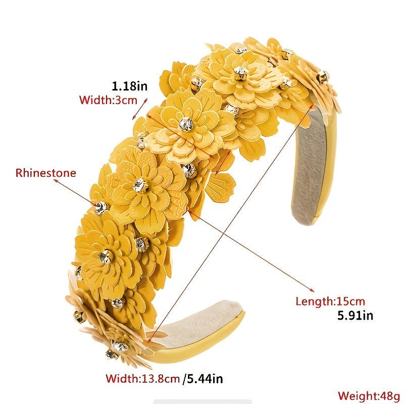 Flower Sponge Hairband Women Pure Hairband Hair Accessories