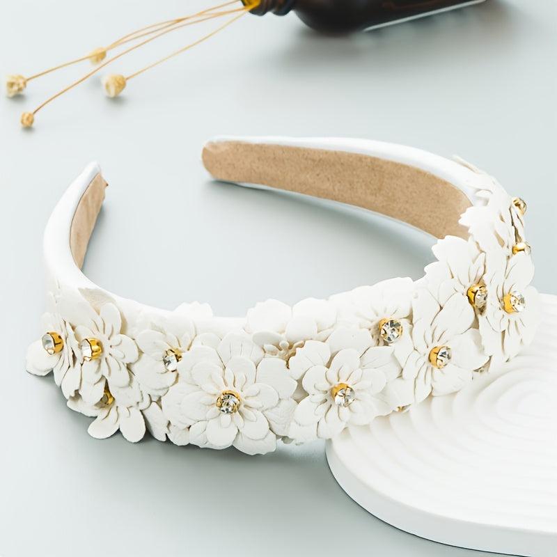Flower Sponge Hairband Women Pure Hairband Hair Accessories