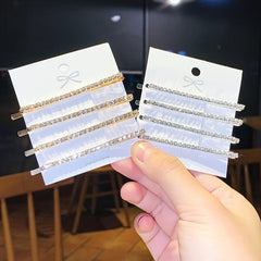Silvery Golden Bobby Pins Rhinestone Clip Hair Pin Barrette
