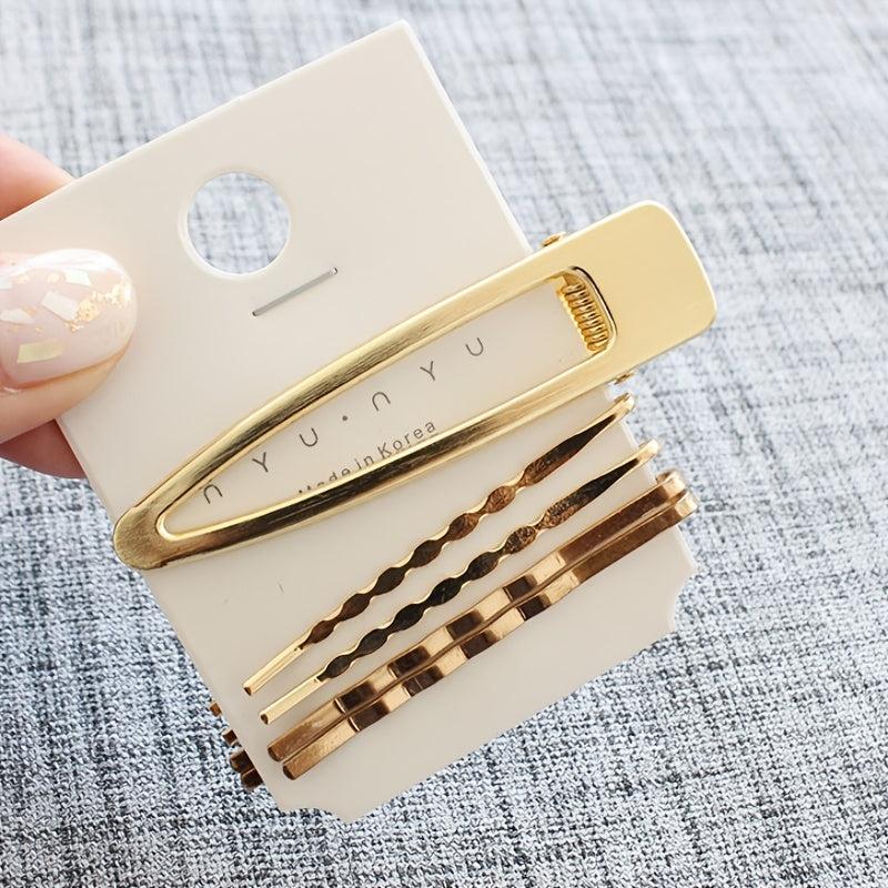 Pearl Bangs Hair Clip Barrette Bobby Pin Metal Accessory
