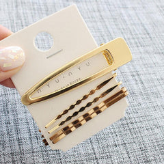 Pearl Bangs Hair Clip Barrette Bobby Pin Metal Accessory