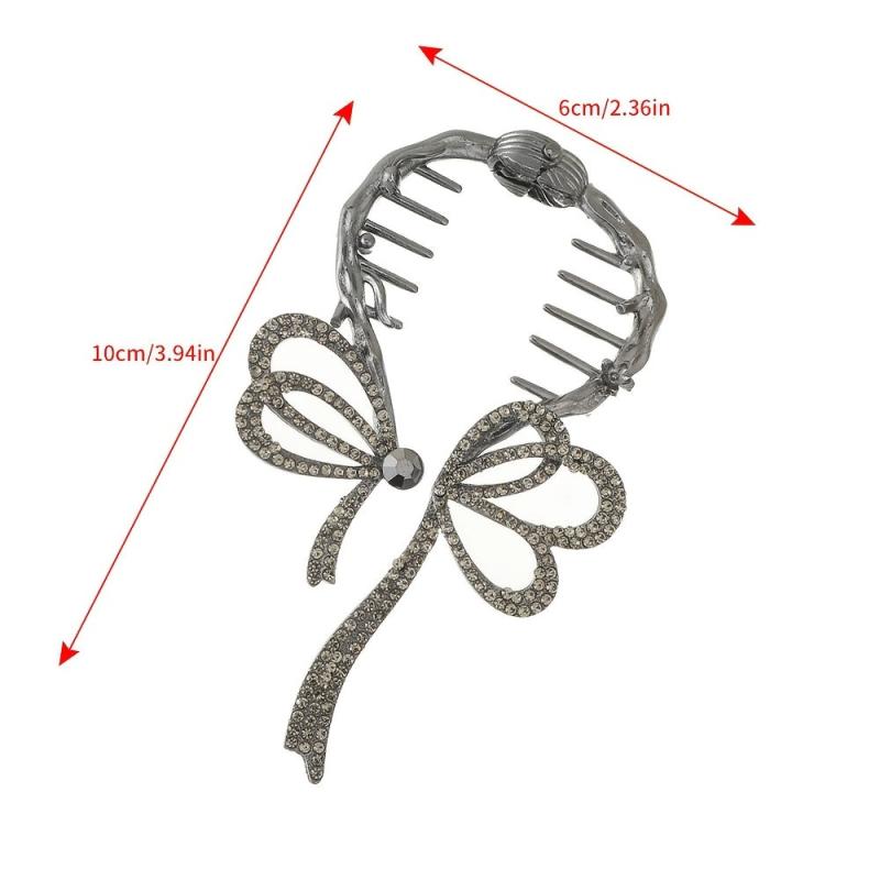 Rhinestone Ponytail Buckle Hair Clip Strong Hold Grip Hair Jaw Clip