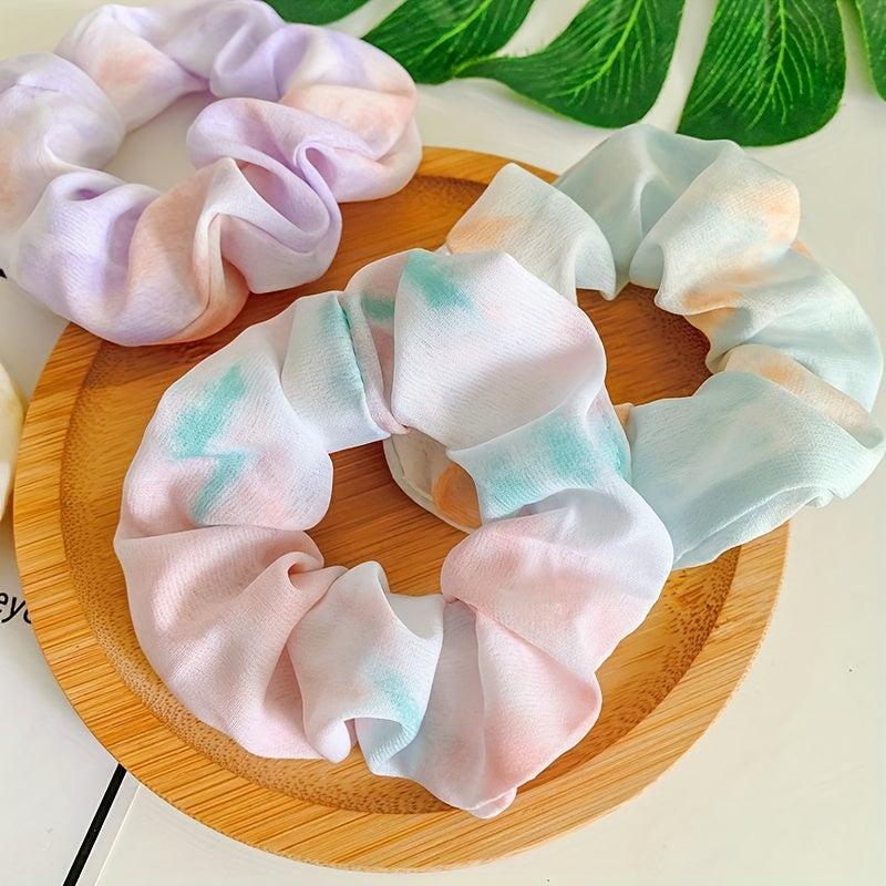 4pcs Gradient Scrunchies Hair Tie Large Hair Rope Ponytail Holder