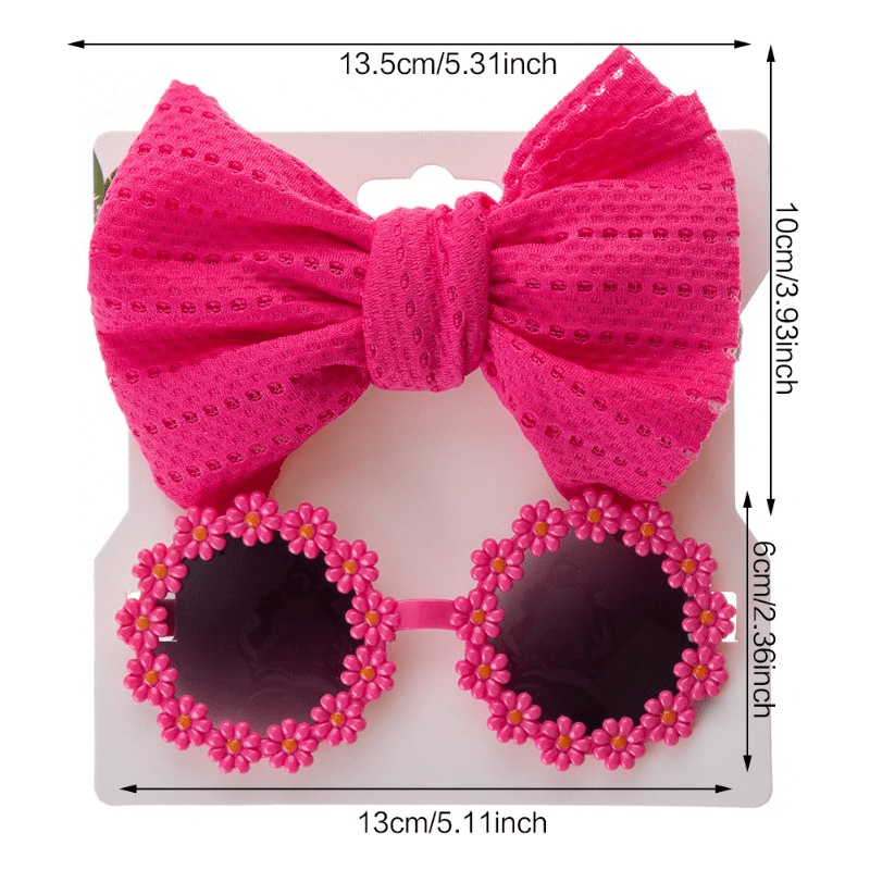 2Pcs Kids Sunglasses Headband Set Baby Sun Glasses Bohemia Beach Seaside