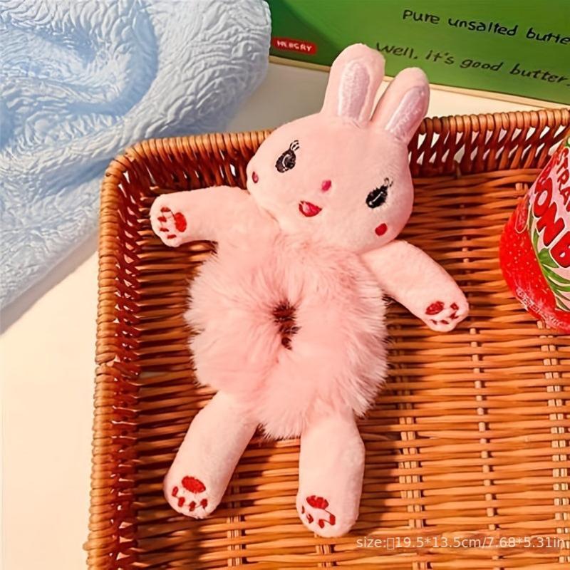 Cartoon Style Fluffy Hair Tie for Girls - Animal Series Decor Hair Rope