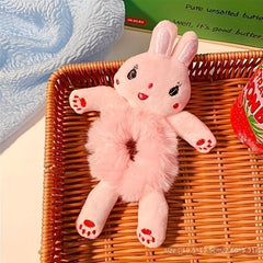 Cartoon Style Fluffy Hair Tie for Girls - Animal Series Decor Hair Rope
