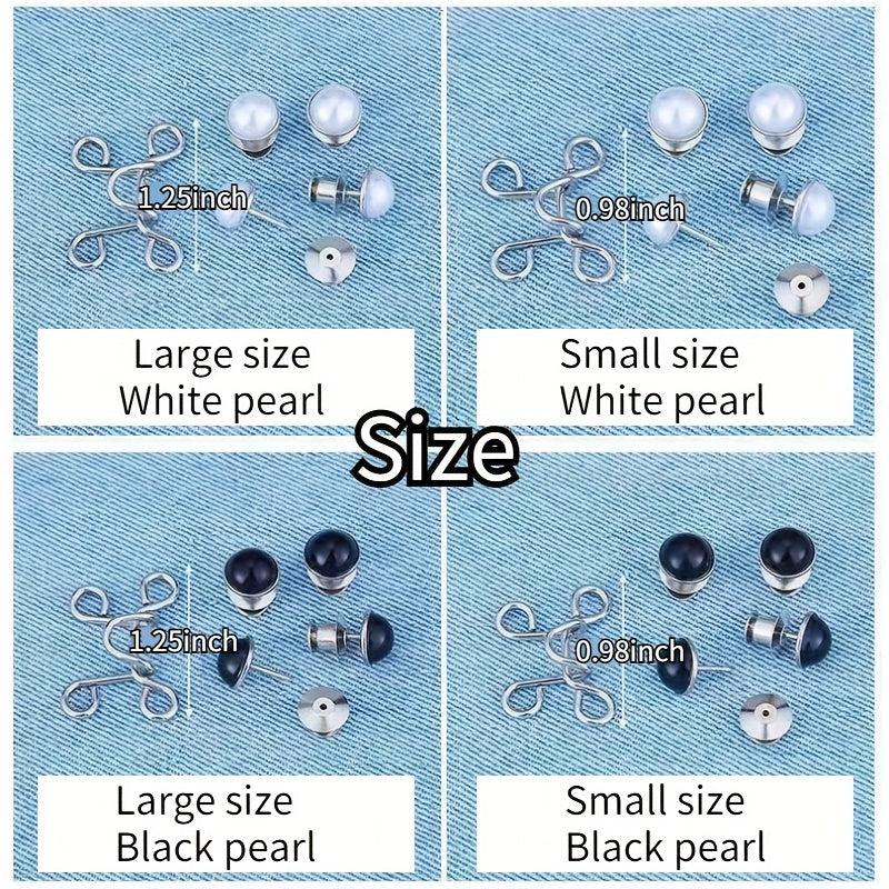 Pearl Metal Pants Buttons Pins For Clothing Jeans Adjustments