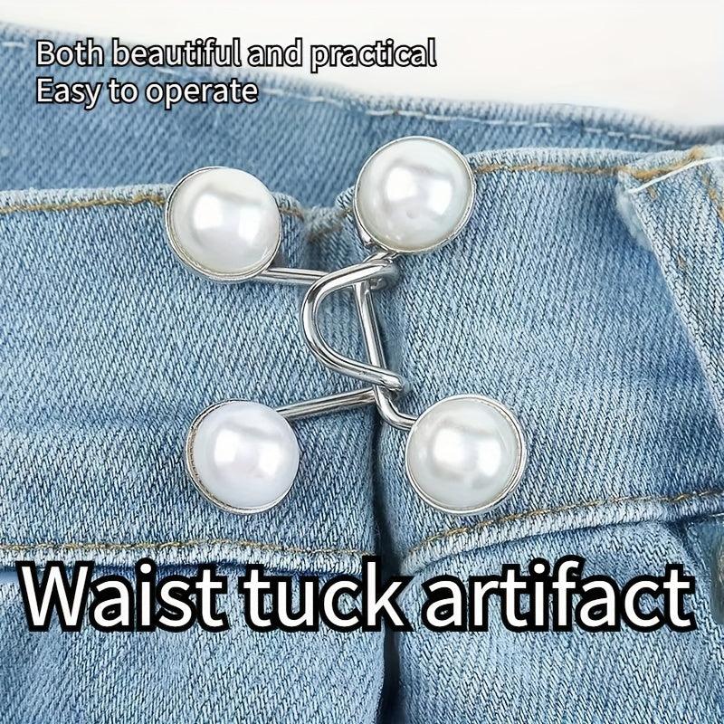 Pearl Metal Pants Buttons Pins For Clothing Jeans Adjustments