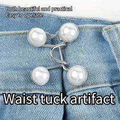 Pearl Metal Pants Buttons Pins For Clothing Jeans Adjustments