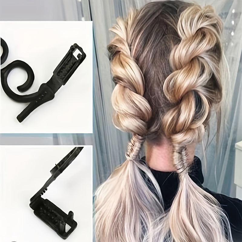 4pcs Hair Styling Clip French Braid Roller Bun Maker