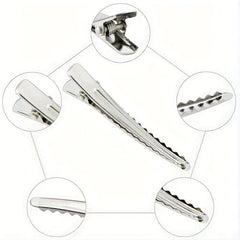 50 Packs 5.99 cm Metal Duck Billed Hair Clips for Women Girls Hairdresser