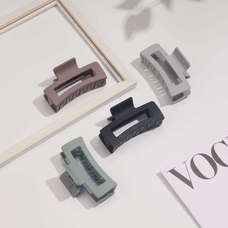 Frosted Square Hair Claw Accessory