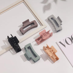Frosted Square Hair Claw Accessory