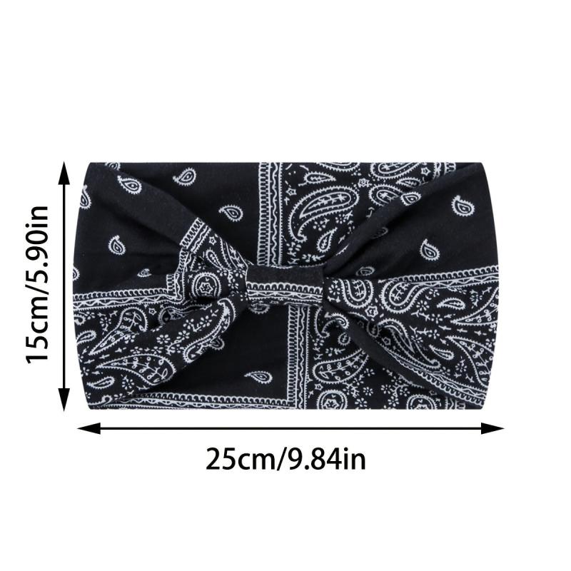 Boho Wide Headband for Women, Elastic Twisted Style Hair Wrap