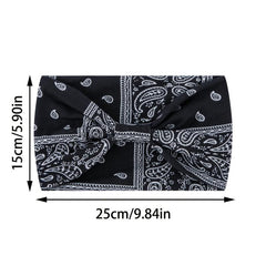 Boho Wide Headband for Women, Elastic Twisted Style Hair Wrap