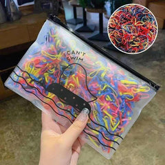 500pcs Colorful Disposable Hair Bands Elastic Hair Ties