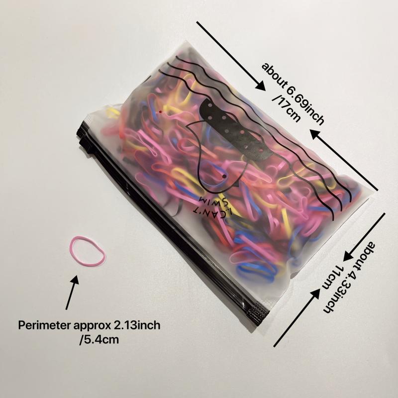500pcs Colorful Disposable Hair Bands Elastic Hair Ties
