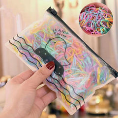 500pcs Colorful Disposable Hair Bands Elastic Hair Ties