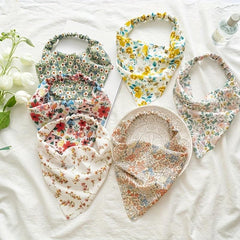 Pastoral Floral Bandana Elastic Triangle Scarf Hair Accessories