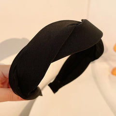 Solid Headwear Twist Hairband Sweet Female Hair Accessories Cloth Girl