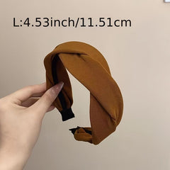 Solid Headwear Twist Hairband Sweet Female Hair Accessories Cloth Girl