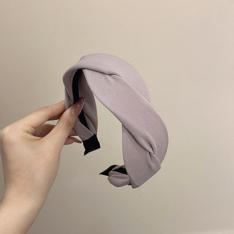 Solid Headwear Twist Hairband Sweet Female Hair Accessories Cloth Girl