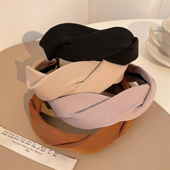 Solid Headwear Twist Hairband Sweet Female Hair Accessories Cloth Girl