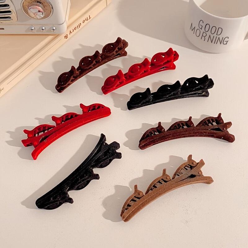 Crystal Stone Braided Hair Clip Rhinestone Hairpin