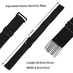 Elastic Band For Wigs Adjustable Strap Sewing Wig Making Secure 30 48X2.5