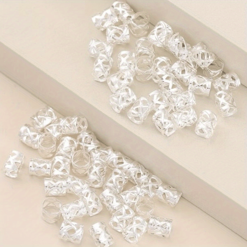 60pcs Colorful Hollowed Hair Tie High Elasticity Rubber Band for Girls and Women