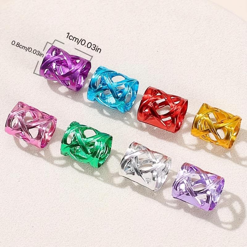 60pcs Colorful Hollowed Hair Tie High Elasticity Rubber Band for Girls and Women