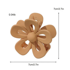 4pcs Matte Flower Claw Hair Clips for Thick Hair