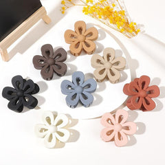 4pcs Matte Flower Claw Hair Clips for Thick Hair