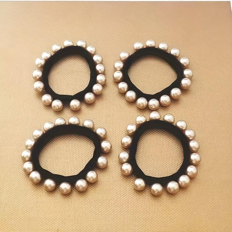 Pearl Hair Rope Hair Tie Beaded Hair Accessories for Women Girls