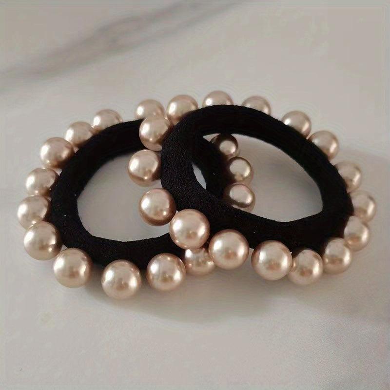 Pearl Hair Rope Hair Tie Beaded Hair Accessories for Women Girls