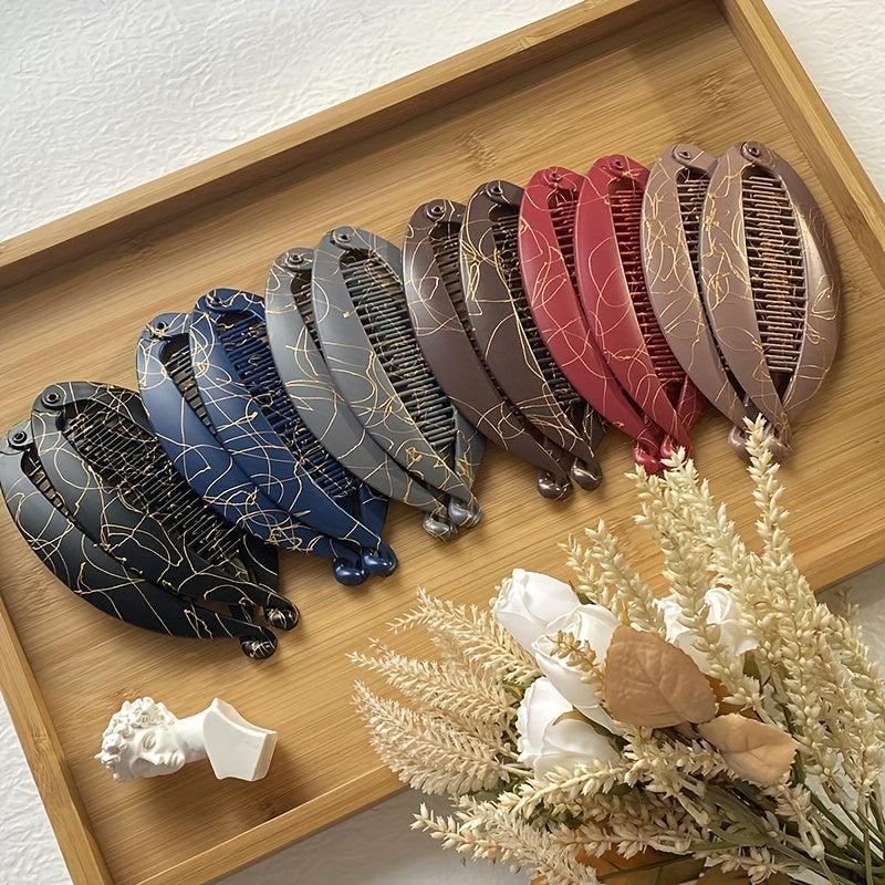 Fish Shaped Ponytail Hair Claw Vintage Hair Clip Hair Accessories For Women