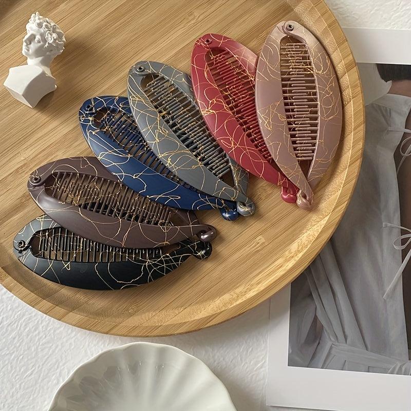 Fish Shaped Ponytail Hair Claw Vintage Hair Clip Hair Accessories For Women